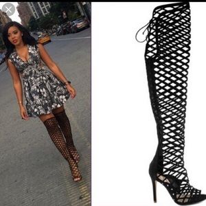 Vince Camuto Keliana over the knee peep toe boots